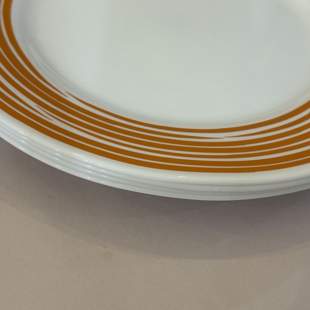 Corelle Strokes Of Color 4 Dinner Plates + 4 Luncheons Tangerine Discontinued - Picture 8 of 12